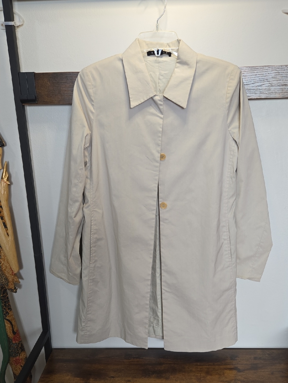 Theory Women's Light Beige Trench Coat
